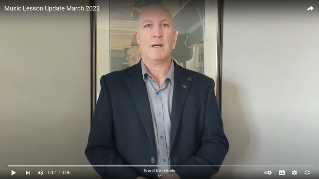 Music Lesson Update March 2022