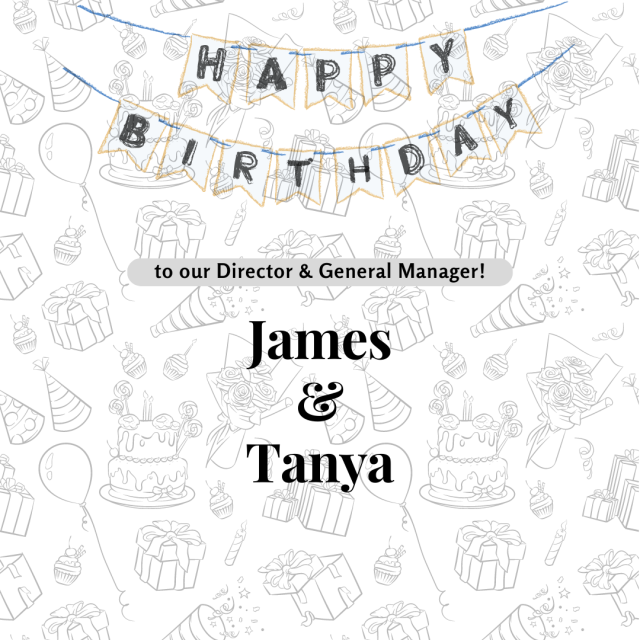Happy Birthday James and Tanya