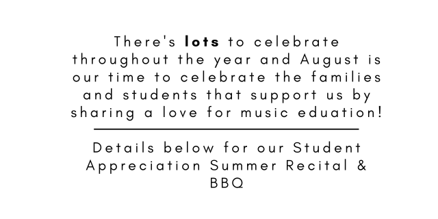 Music student recital info