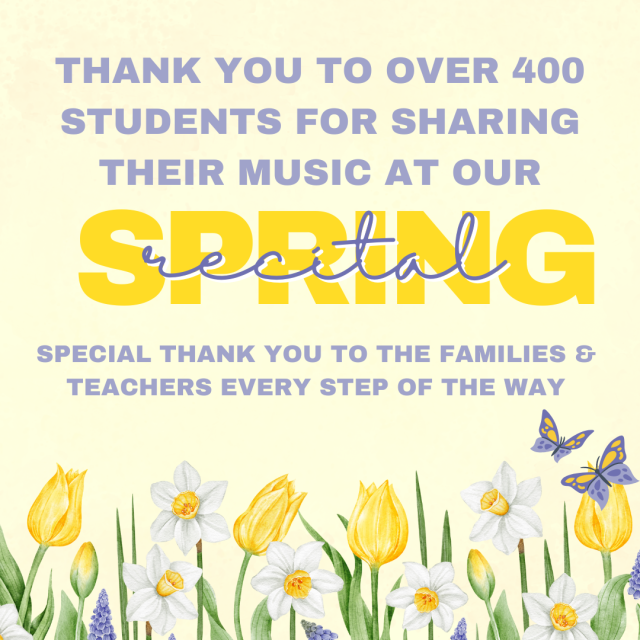 Spring recital thank you